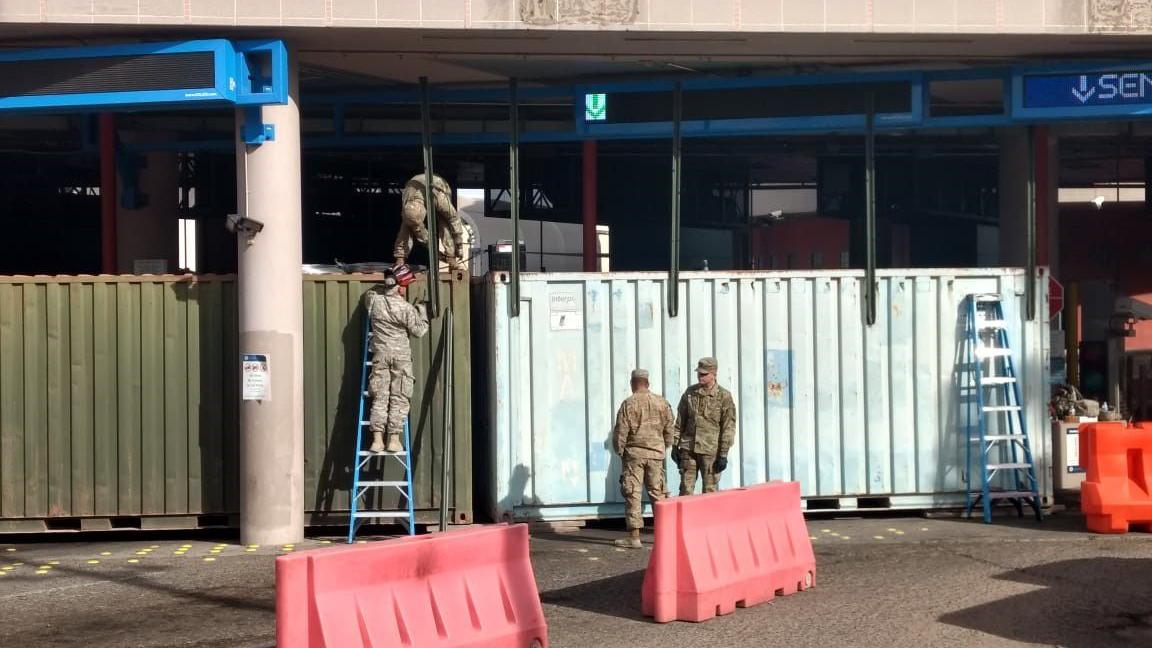 Military closes lanes at Nogales port, more razor wire hung on border fence